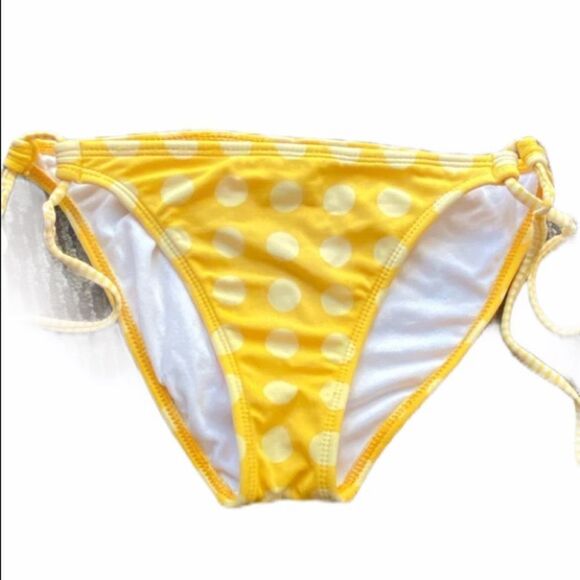 Roxy Yellow Polka Dot Bikini Bottom - Picture 1 of 8